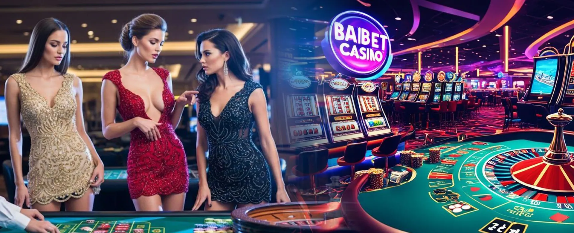 plus777 Casino main banner showing a luxurious online casino environment with golden elements and chips